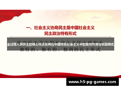 全过程人民民主的核心特点及其在中国特色社会主义中的独特作用与实践模式