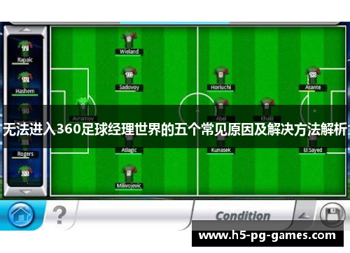 无法进入360足球经理世界的五个常见原因及解决方法解析