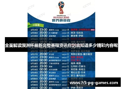 全面解读澳洲杯最新完整赛程资讯你到底知道多少精彩内容呢 全面解读澳洲杯最新完整赛程资讯你到底知道多少精彩内容呢